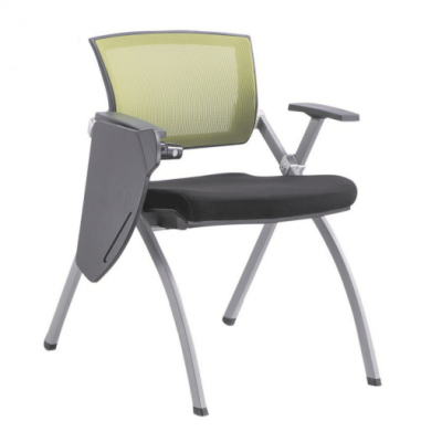 High quality newly fabric office folding chair with writing pad