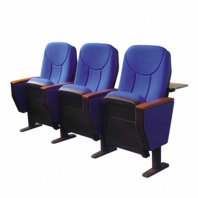 Comfortable assembly hall chair theater seating with writing pad